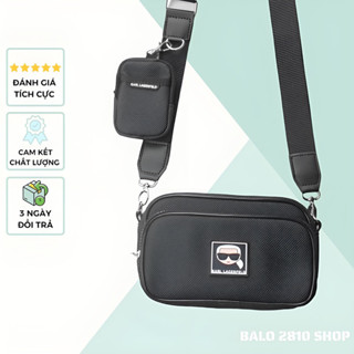 Túi Đeo Chéo Nam Nữ Cao Cấp Karl Logo Cao Su Chất Da Si Chống Nước 2810 Shop Túi Chéo Thời Trang Karl Lagerfeld
