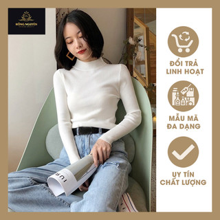 Áo len nữ cổ 3 phân