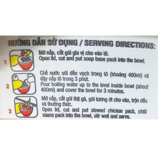 Thùng 12 tô phở thịt gà Vifon 120g