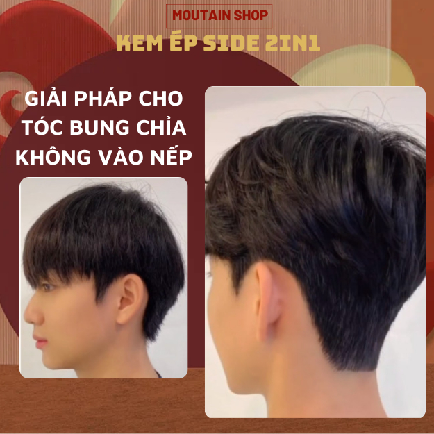 Kem Ép Side Tóc Nam Moutain 2IN1 200ml Moutain Shop - Combo Ép Side Tại Nhà