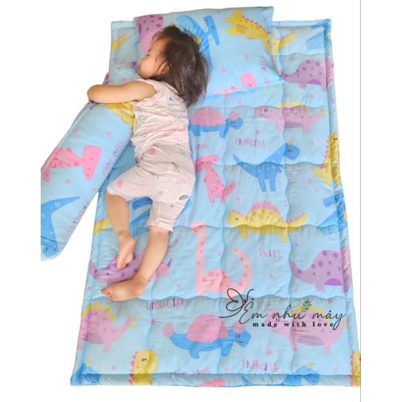 Set BỘ GỐI + NỆM Tencel 100% thiên nhiên siêu mềm mịn mát cho bé đi học