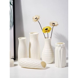 Lọ hoa, bình hoa nhựa giả gốm trang trí cắm hoa decor xinh xắn