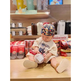 Sét bộ tổ ong hoạ tiết gấu solo cooL ngầu dành cho bé trai sz 10-30kg