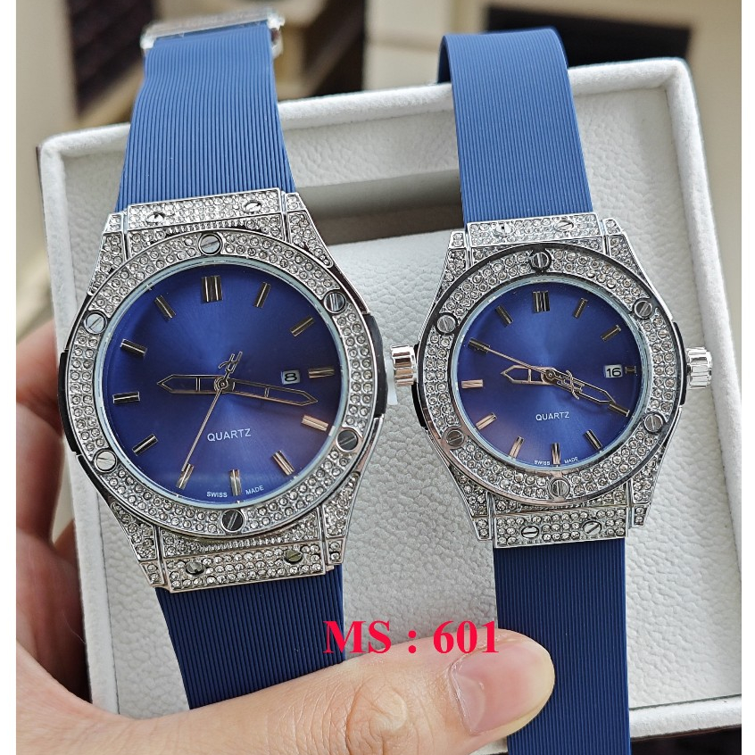 Đồng hồ HB601 nam, size 42-36 mm, dây thơm, hàng cao cấp, có bảo hành