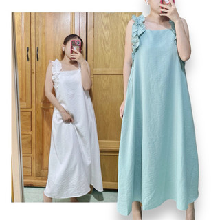 Đầm suông xoè babydoll viền bèo