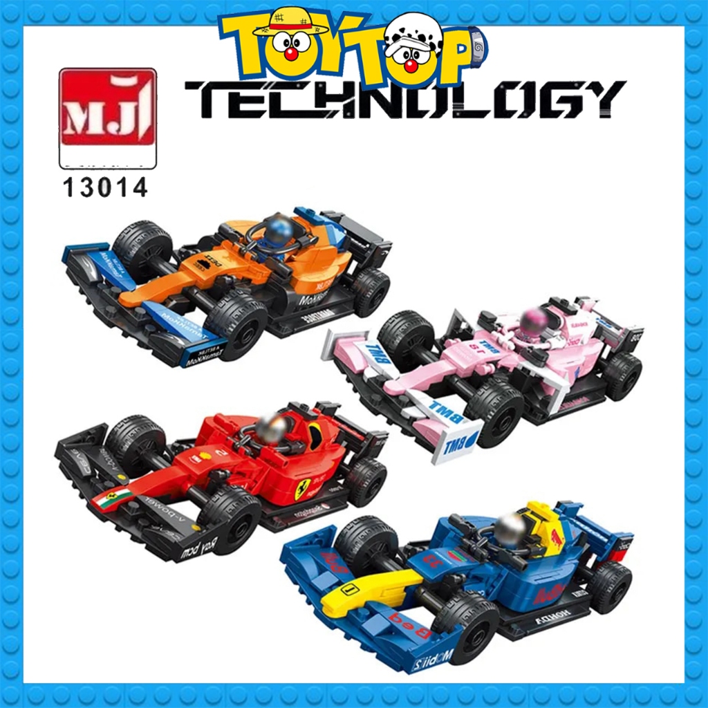 Đồ chơi lắp ráp ghép xe ô tô F1 đua tốc độ công thức 1 xếp hình MJ 13014 với hơn 230 mảnh ghép