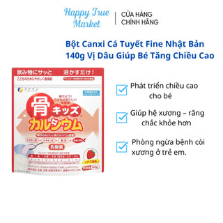 Bột canxi cá tuyết vị dâu fine nhật bản 140g - bổ sung canxi phát triển chiều cao cho bé