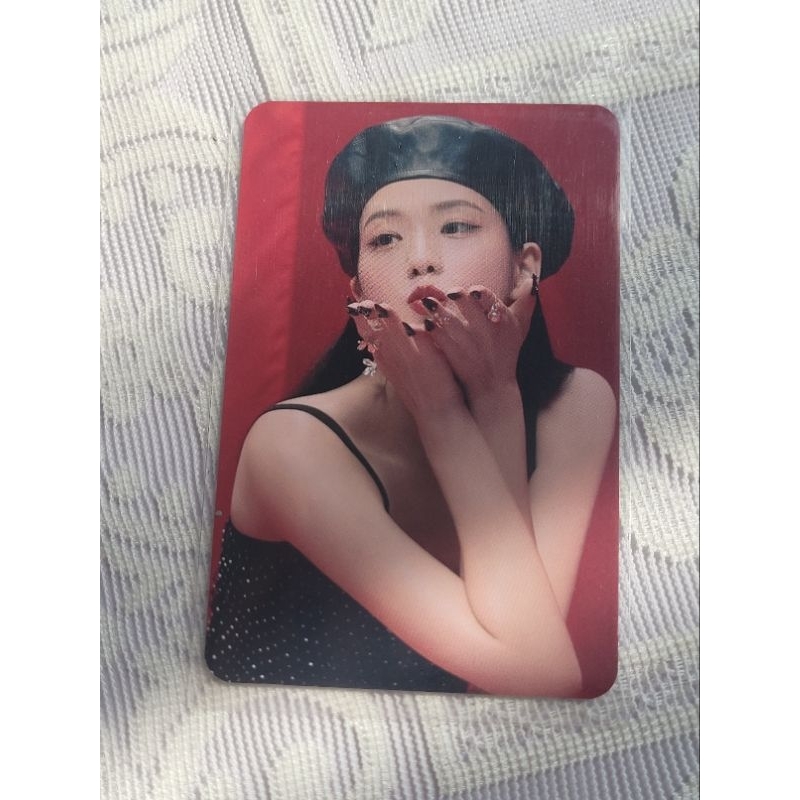 Card Jisoo Beret Hôn Gió Me Card Off Blackpink Láng Mịn Không Df