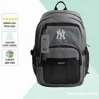 Balo Nam Nữ Thời Trang MLB Newyork Yankees Classic Backpack 2810 Shop Balo Màu Xám Đi Học Đựng Được Laptop 16 Inch