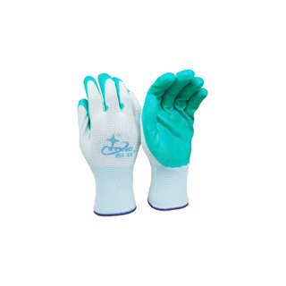 Găng tay bảo hộ, găng tay lao động phủ cao su xanh siêu bền (Combo 12 đôi)