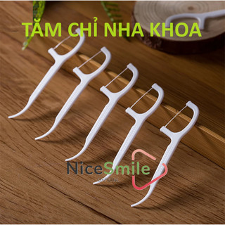 Tăm chỉ nha khoa cao cấp, Hộp 50 tăm chỉ nha khoa, Chỉ nha khoa, Tăm xỉa răng, Tăm chỉ làm sạch răng CoralClean