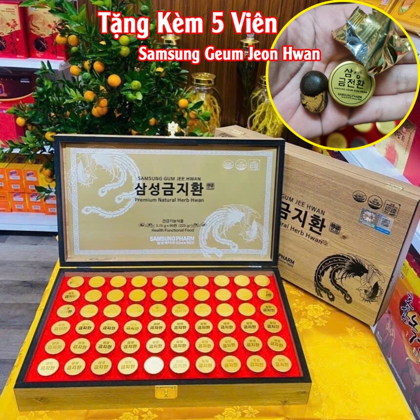 An Cung Ngưu Hoàng Hoàn Samsung Hàn Quốc Hộp Gỗ 60 Viên Bổ Não, Hoạt Huyết Giúp Ngăn Ngừa Tai Biến Đột Quỵ