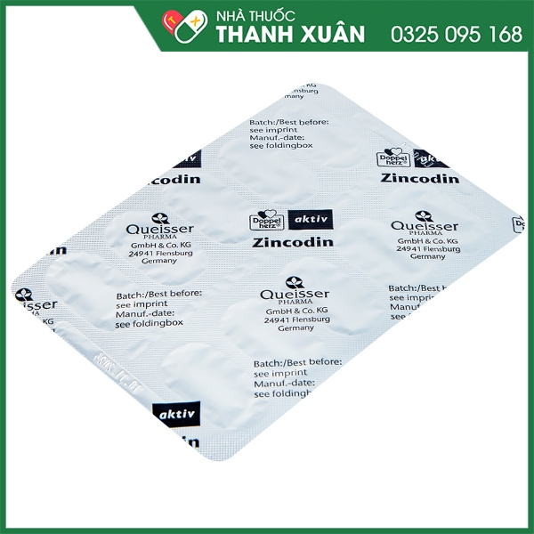 HÀNG CHÍNH HÃNG - Viên uống Doppelherz Zincodin giúp hỗ trợ tăng đề kháng, nâng cao sức khoẻ