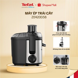 Máy ép trái cây Tefal ZE420D38 - Công suất 400W - Khóa chống nhỏ giọt - Ép kiệt bã