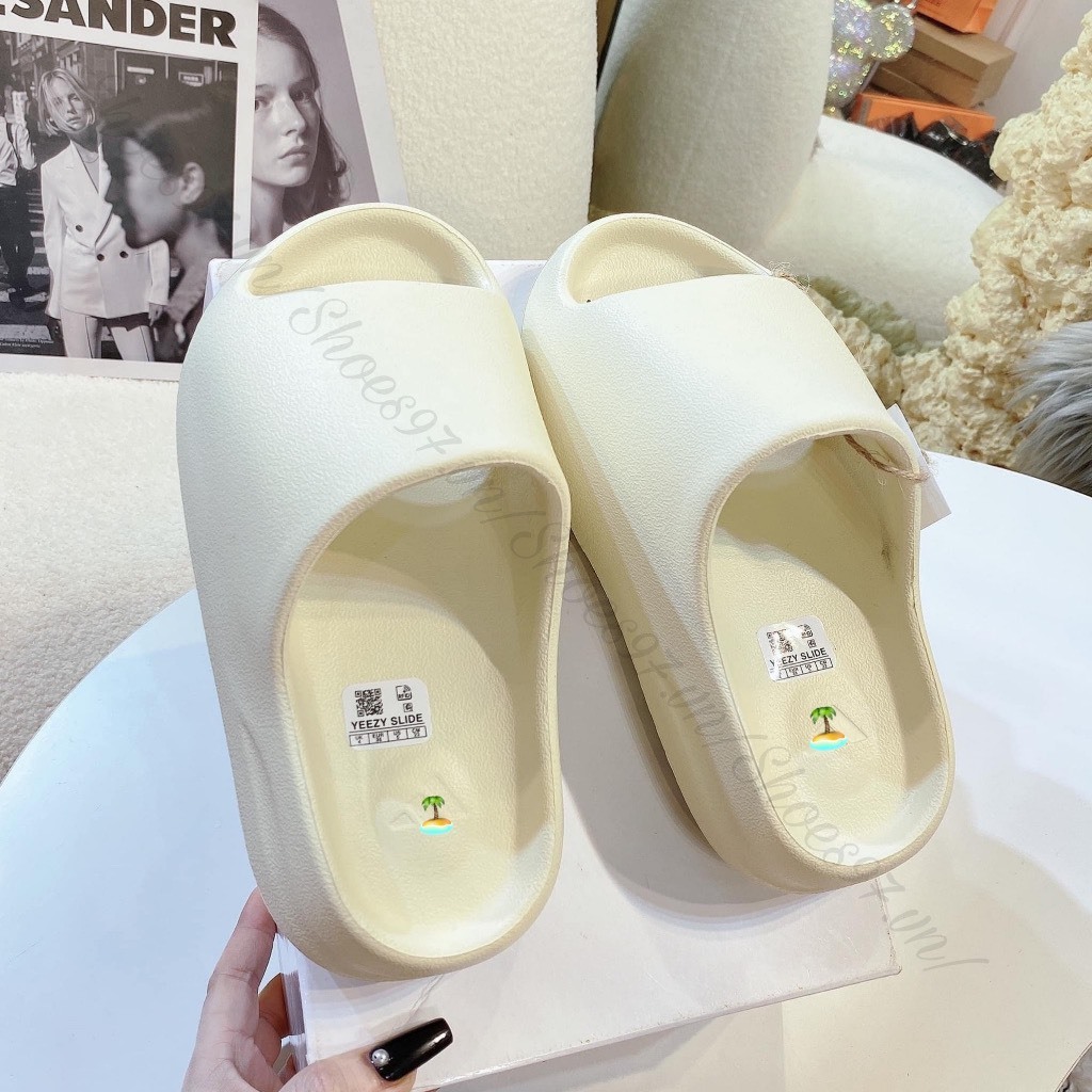 Dép đúc YZ slide 5 màu bản vân nhám , dép bánh mì đế cao 5cm mới nhất 2023