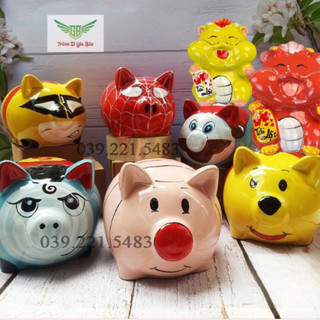 Heo đất tiết kiệm size to cho bé , lợn đất sứ đẹp BÁT TRÀNG , ống heo đựng tiền hoạt hình ngộ nghĩnh độc lạ Tết 2023.