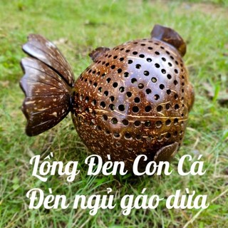 Lồng Đèn Con Cá trang trí TẾT/Đèn ngủ gáo dừa/Đèn deco, đèn trang trí