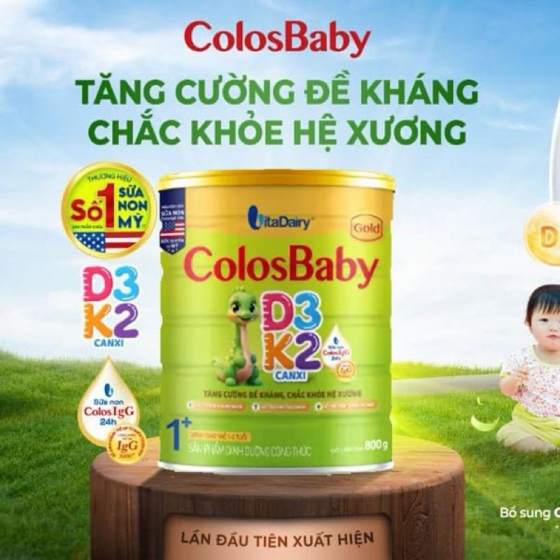 SỮA BỘT COLOSBABY D3K2 800G date mới ( CÓ QR TÍCH XU)