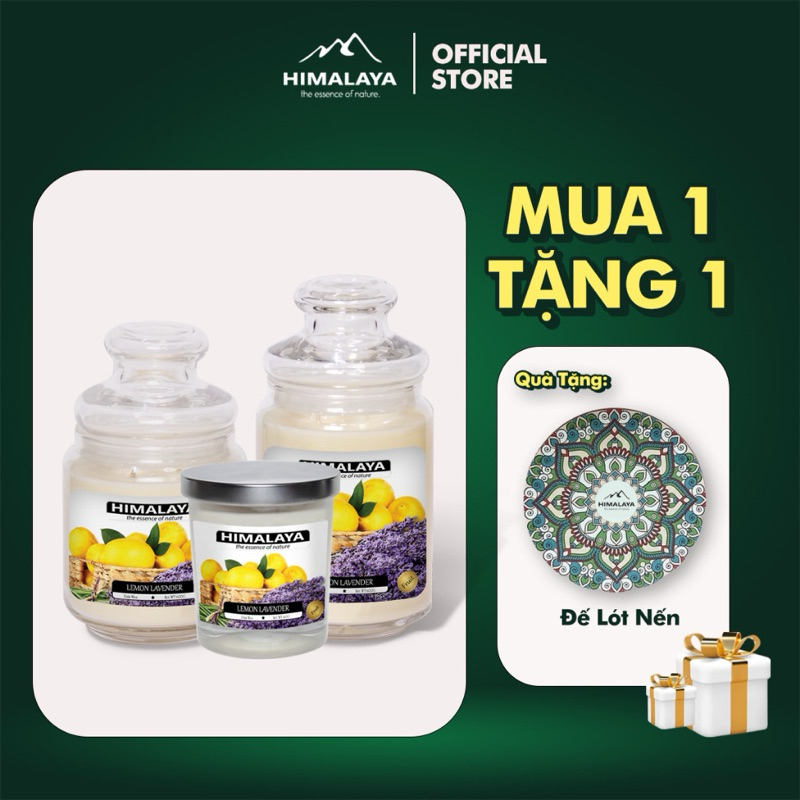 Nến thơm Himalaya hương Lemon Lavender 140g/size M/size L