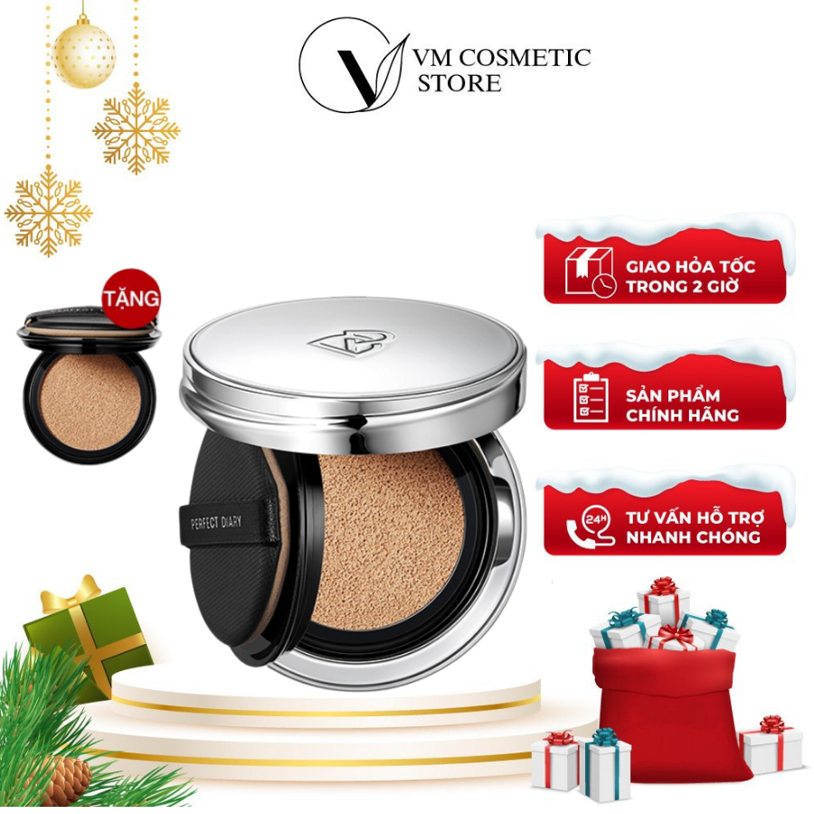 Phấn nước Perfect Diary Renewal kiềm dầu mịn lì đổi mới che phủ hoàn hảo 3 màu 10g Vmstore