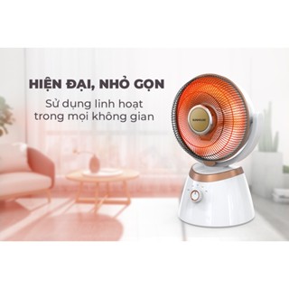 Quạt sưởi CARBON SUNHOUSE SHD7008, công suất 800w, không gây khô da, an toàn trong phòng ngủ