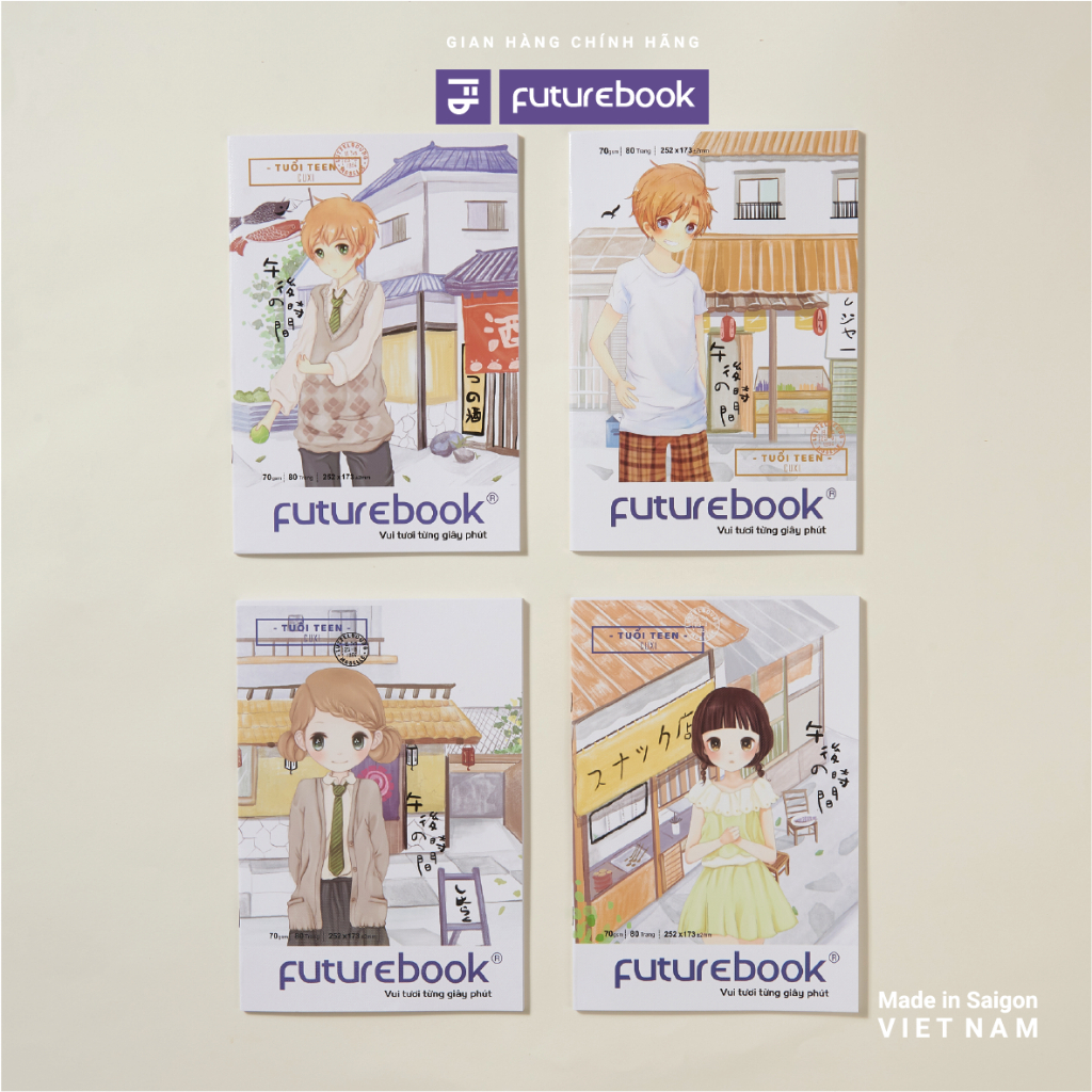 Vở Kẻ Ngang B5 - Futurebook Tuổi Teen Cuxi 70gsm 80 Trang -120 trang (Cả Bìa)
