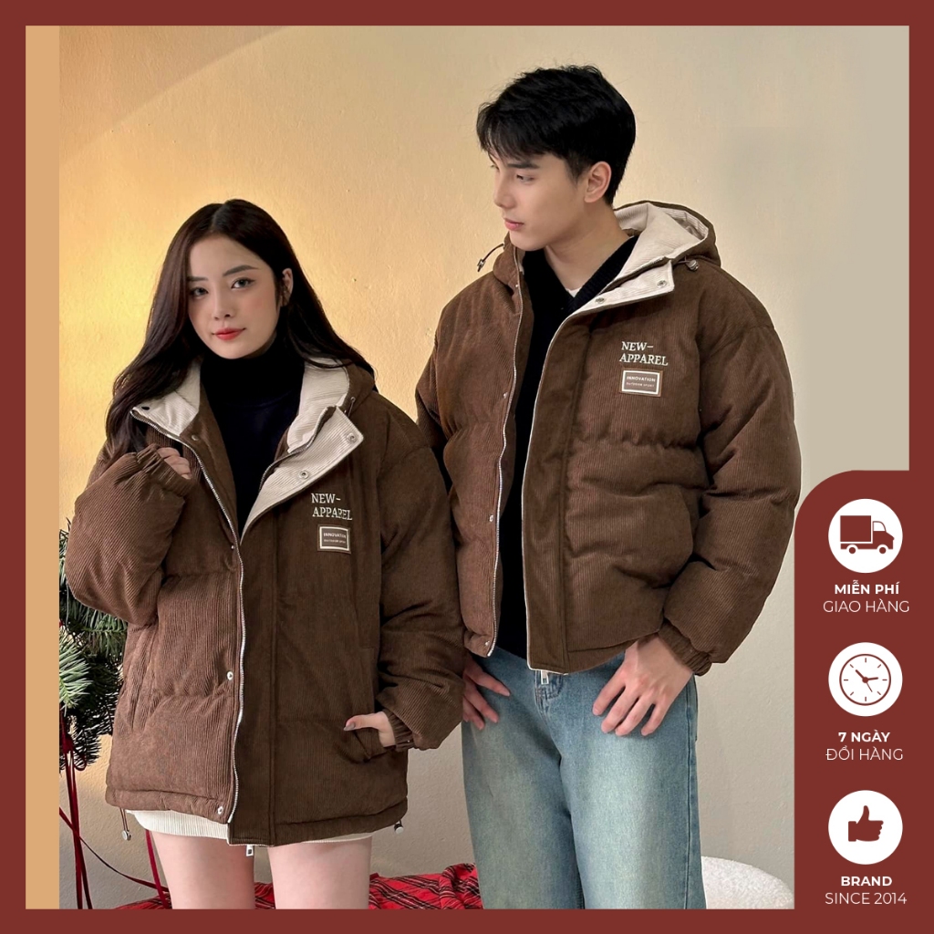 Áo khoác phao nhung tăm nam Độc menswear áo khoác siêu ấm giữ nhiệt cản gió - KP02
