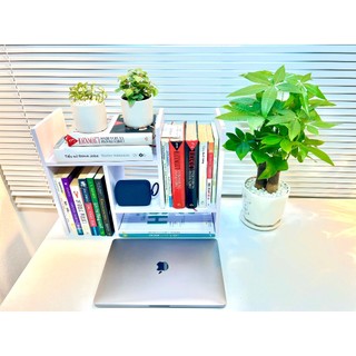 [KỆ LẮP SẴN] Giá sách để bàn làm việc lắp hoàn chỉnh, decor căn bếp, góc học tập - Sindecor