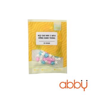 Kẹo sao mix 3 màu hồng xanh trắng 20g