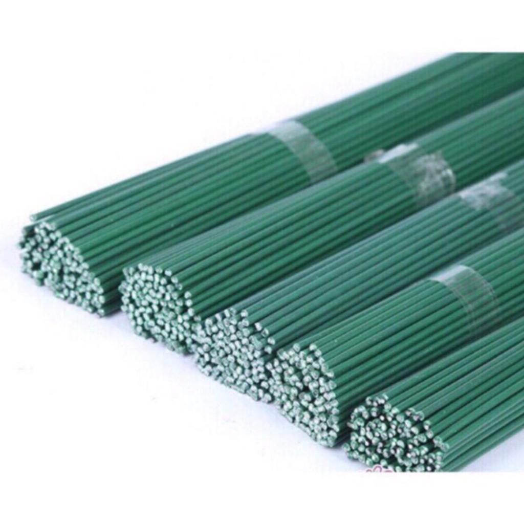 Set 50 que kẽm xanh dài 30cm làm cành hoa handmade, kẽm cành, phụ kiện handmade