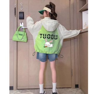 Áo khoác bé trai bé gái N4 gió 2 lớp size đại có nón in hình dễ thương cute