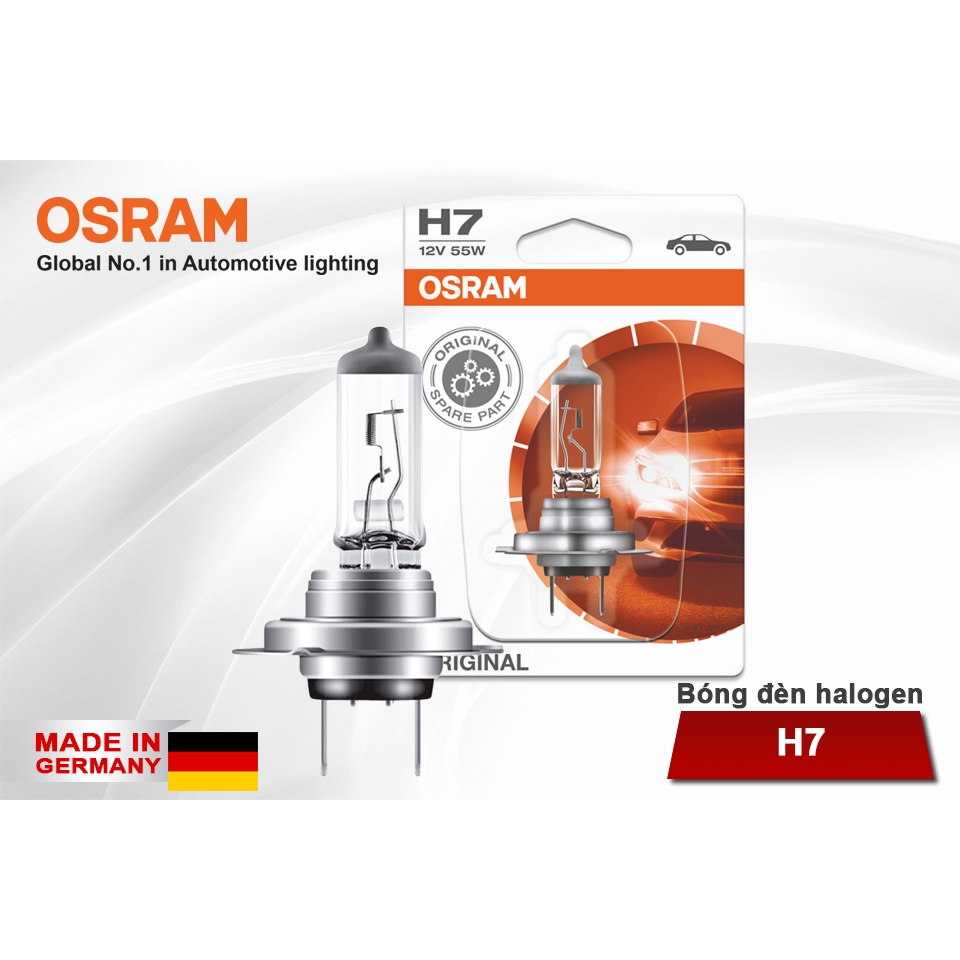 Bóng Đèn Halogen OSRAM Original H7 12V 55W - Nhập Khẩu Chính Hãng