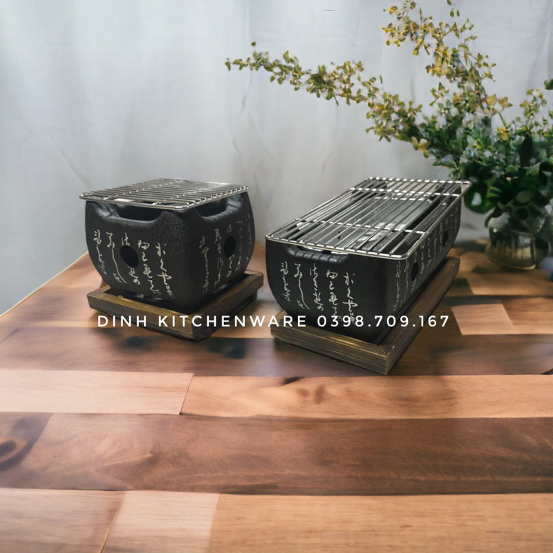 Bếp nướng than để bàn phong cách nhật bản, bếp nướng mini