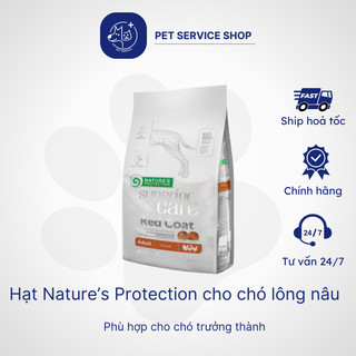Hạt Nature's Protection cho chó trưởng thành lông nâu túi 1,5kg PETSERVICE.