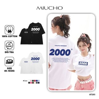 Áo thun unisex form rộng in năm sinh 200x AT285  chất vải cotton dành cho nam nữ Miucho AT285