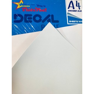 GIẤY DECAL ĐẾ XANH KHỔ A4, A3 - DECAL BÓC DÁN