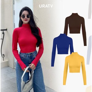 Áo croptop tay dài gân 6M