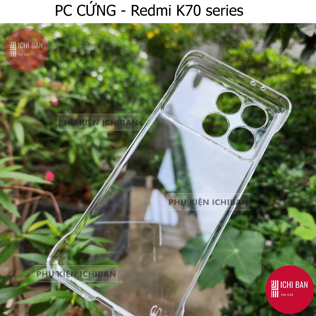 Ốp Lưng Trong Suốt KHÔNG VIỀN Redmi K70/ K70 Pro, Redmi K70 Ultra/ K70E Không Ố Vàng Nhựa PC CỨNG Mỏng Nhẹ Bảo Vệ Camera