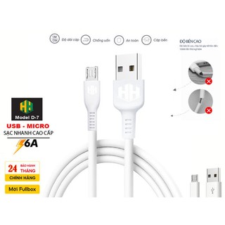 DÂY cáp trắng - USB - MICRO - MODEL : D-7