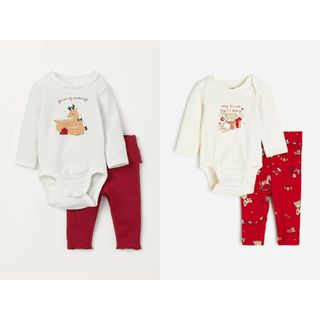 Set 2 chi tiết noel tuần lộc quà tặng HM H&M 2-4, 4-6, 6-9m_hàng chính hãng Anh