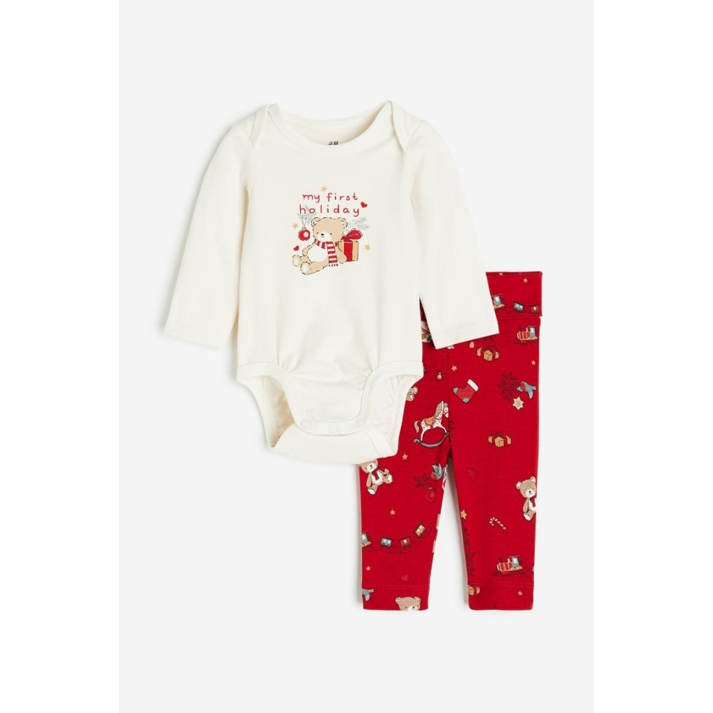 Set 2 chi tiết noel tuần lộc quà tặng HM H&M 2-4, 4-6, 6-9m_hàng chính hãng Anh