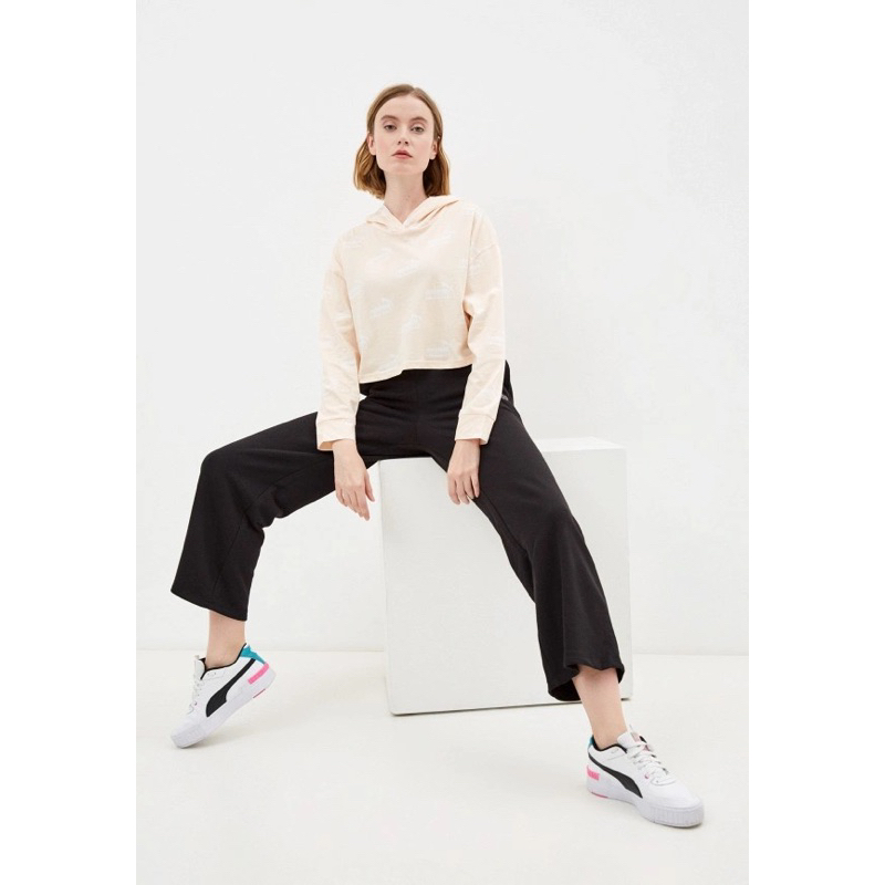 Áo thun croptop hoodie Amplified Puma nữ