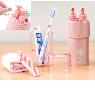 Hộp đựng bàn chải đánh răng, sữa tắm - Hộp chiết mỹ phẩm mini đi du lịch, đi làm, đi học,...