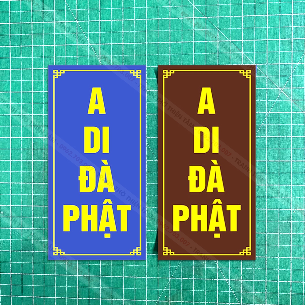 Decal dán A Di Đà Phật dán tường, cột điện... [CHỮ DỌC]