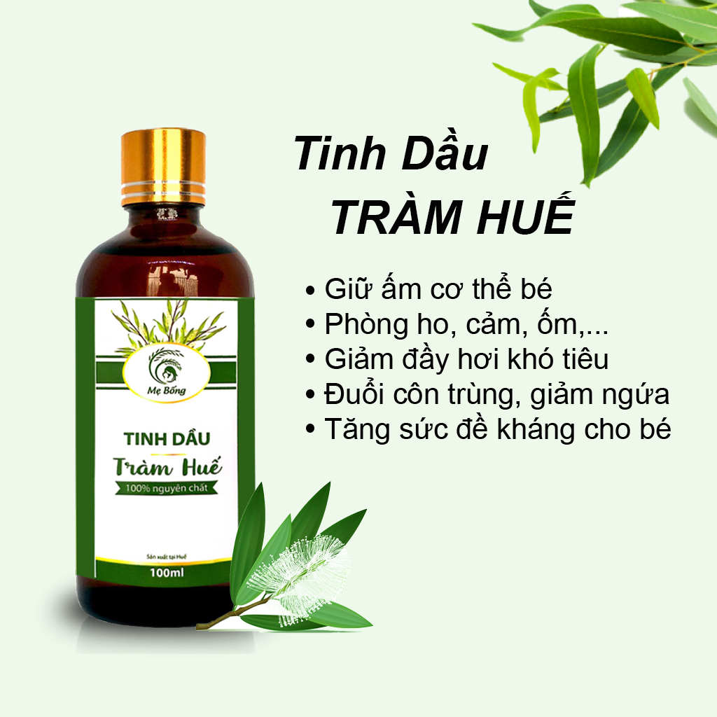 Tinh Dầu Tràm Huế Nguyên Chất, Sản Phẩm Tinh Dầu Tràm 100% Tự Nhiên Lọ 100ml