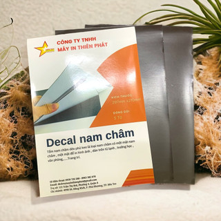 SET 5 TỜ DECAL NAM CHÂM DẺO KHỔ A4 - NAM CHÂM CAO SU