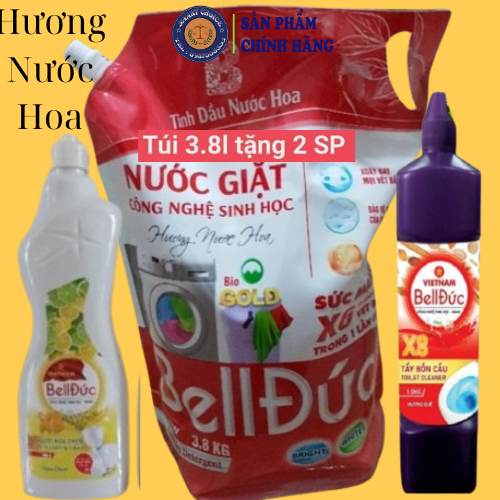 Mua 1 tặng 2 Combo Nước giặt xả BellĐức công nghệ sinh học không hóa chất không độc hại - NANO
