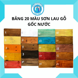  Bảng Màu Sơn Lau Gỗ Gốc Nước 20 Màu 300g - Trường Thịnh Sài Gòn 
