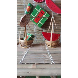 Bộ quang gánh thúng 12cm trang trí tết