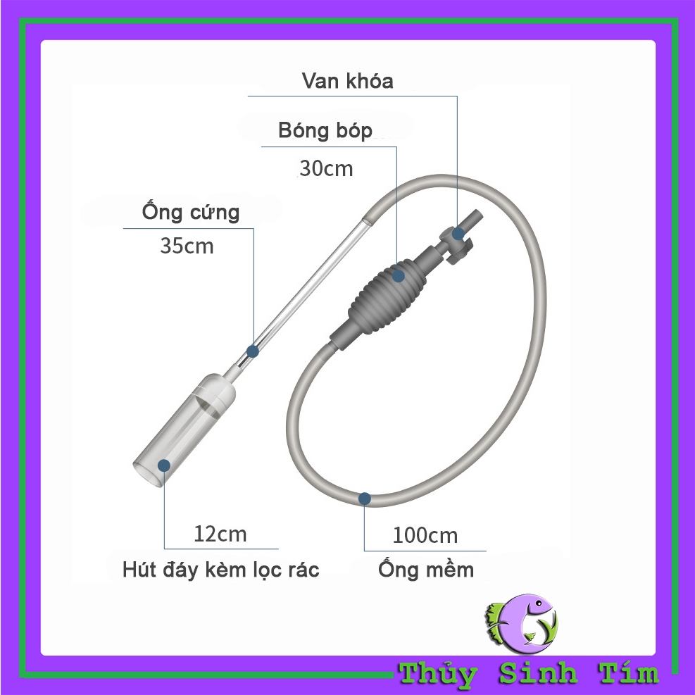 Bơm Hút Vệ Sinh Bể Cá, Bể Thủy Sinh
